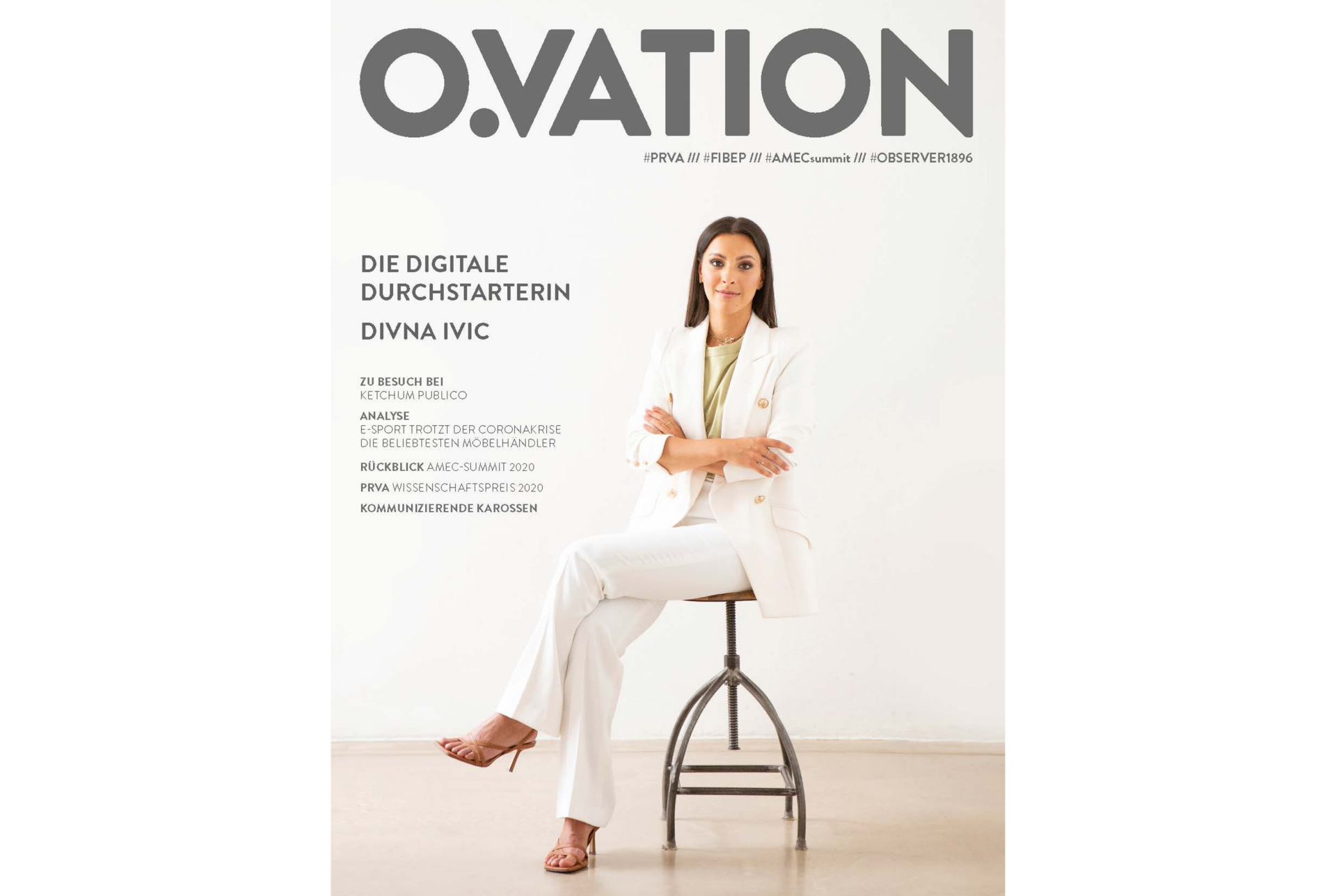 Divna Ivic auf der Titelseite des O.VATION Magazins