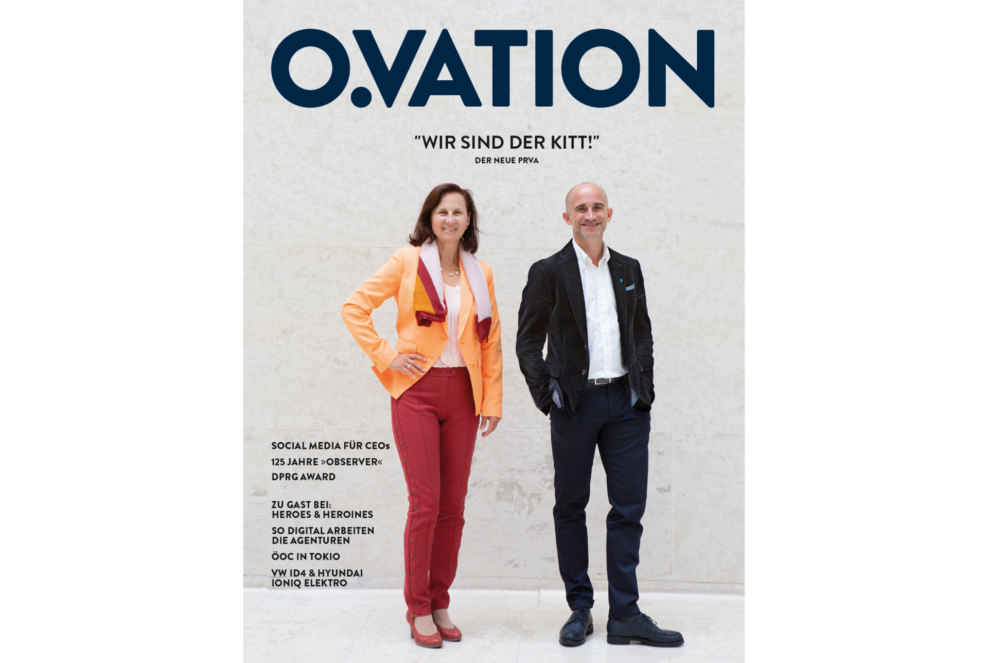 PRVA auf der Titelseite des O.VATION Magazins