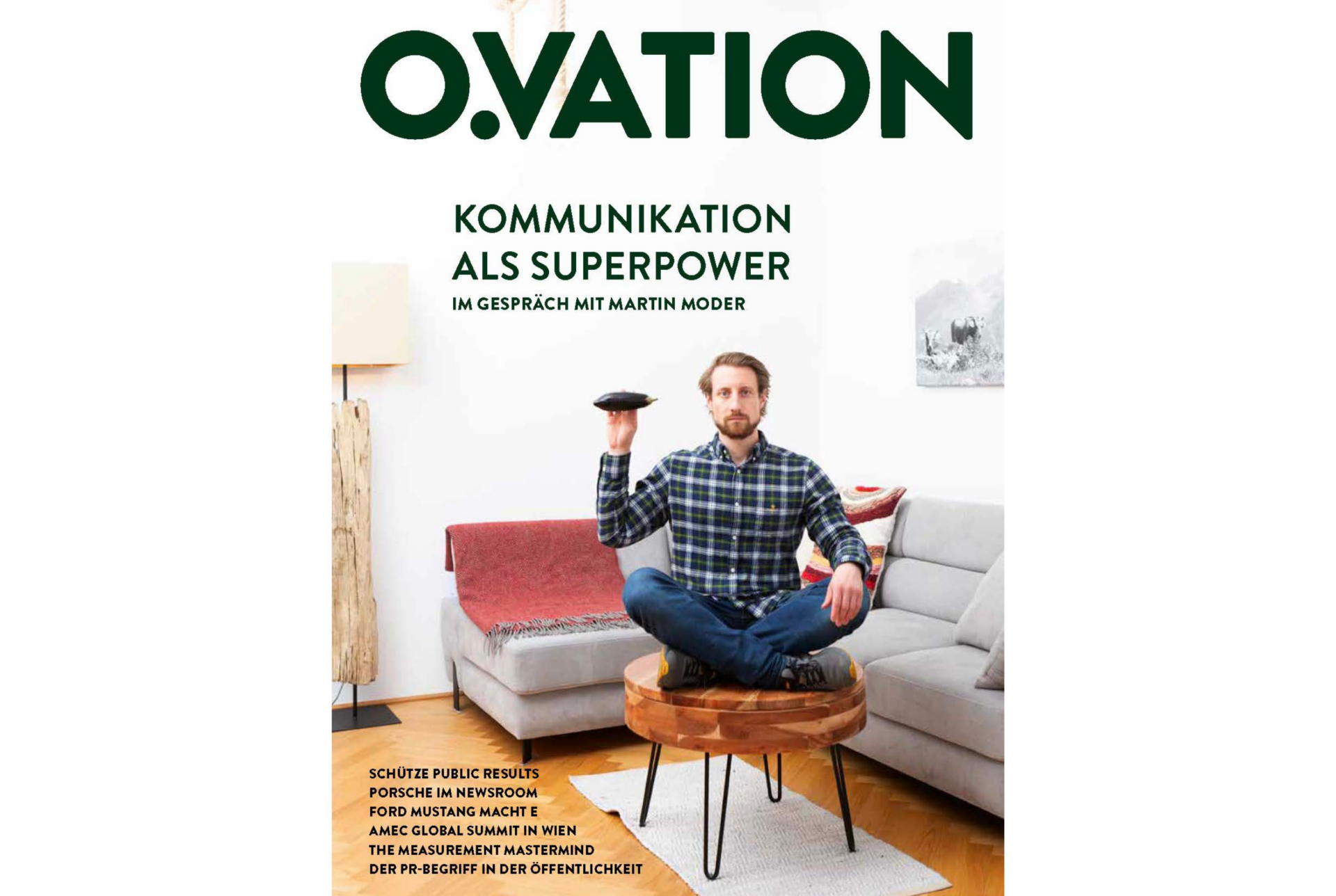 Science Buster Martin Moder Titelheld der neuen Ausgabe des O.VATION Magazins 2022