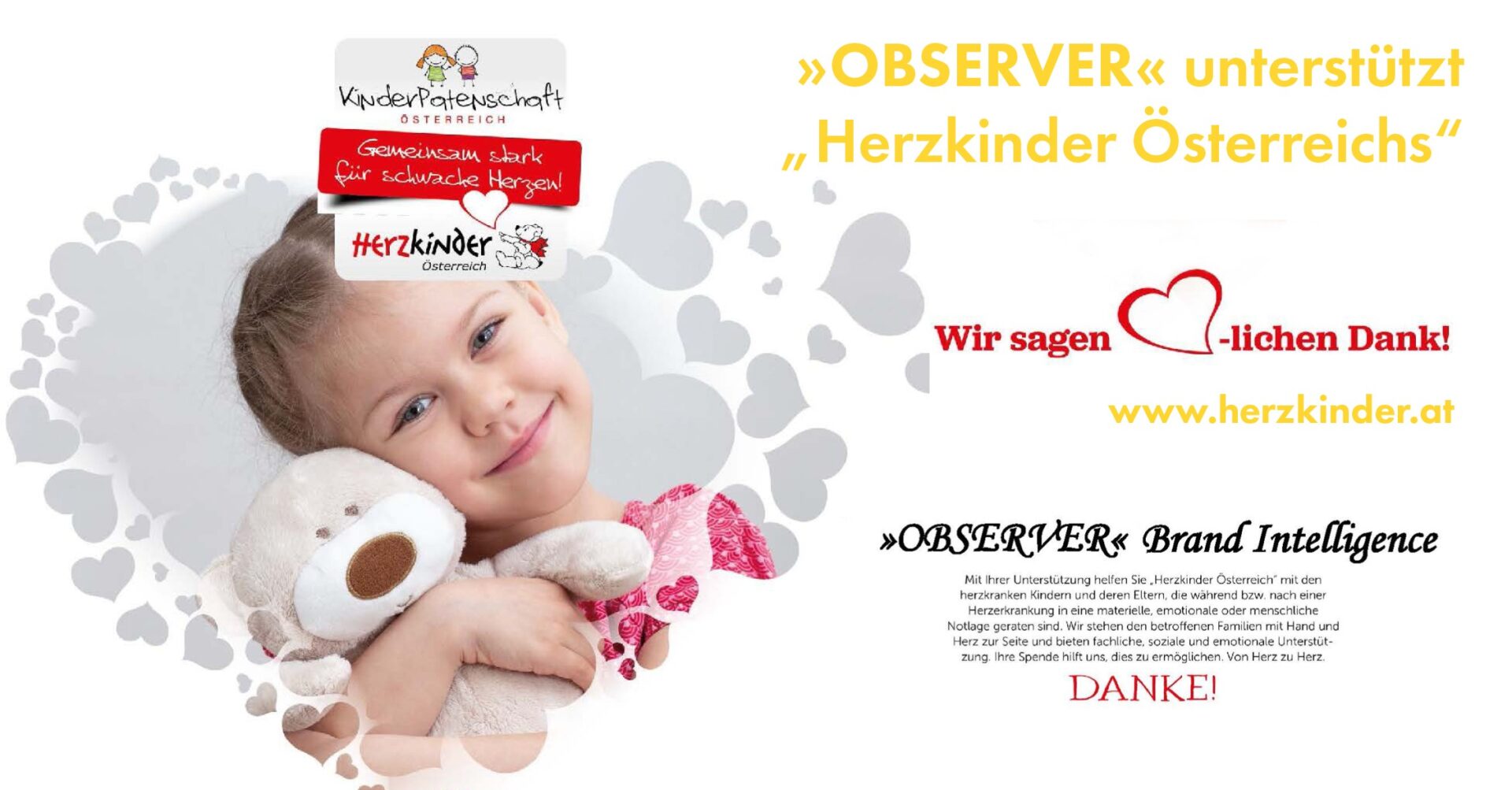 OBSERVER unterstützt Herzkinder Österreichs